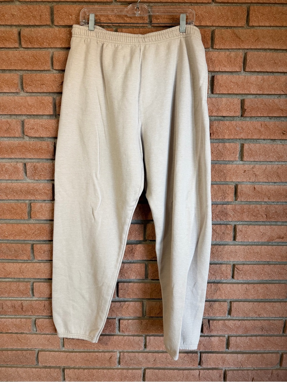 Fruit of the Loom Tan Crew Sweatshirt Label View